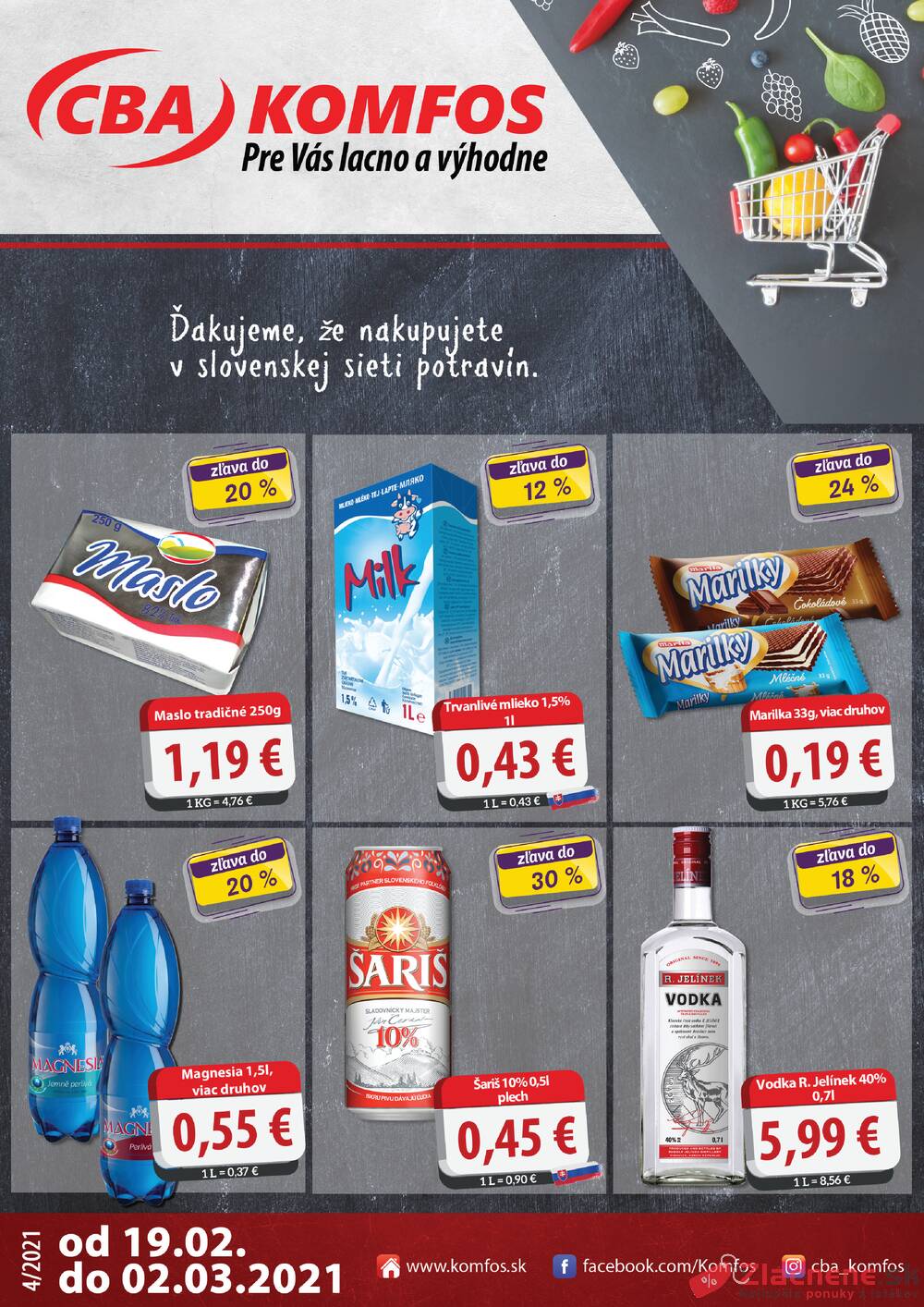 Leták CBA Komfos - CBA Komfos Maloobchod od 19.2. do 2.3.2021 - strana 1 Leták CBA Komfos - CBA Komfos Maloobchod od 19.2. do 2.3.2021 - strana 1