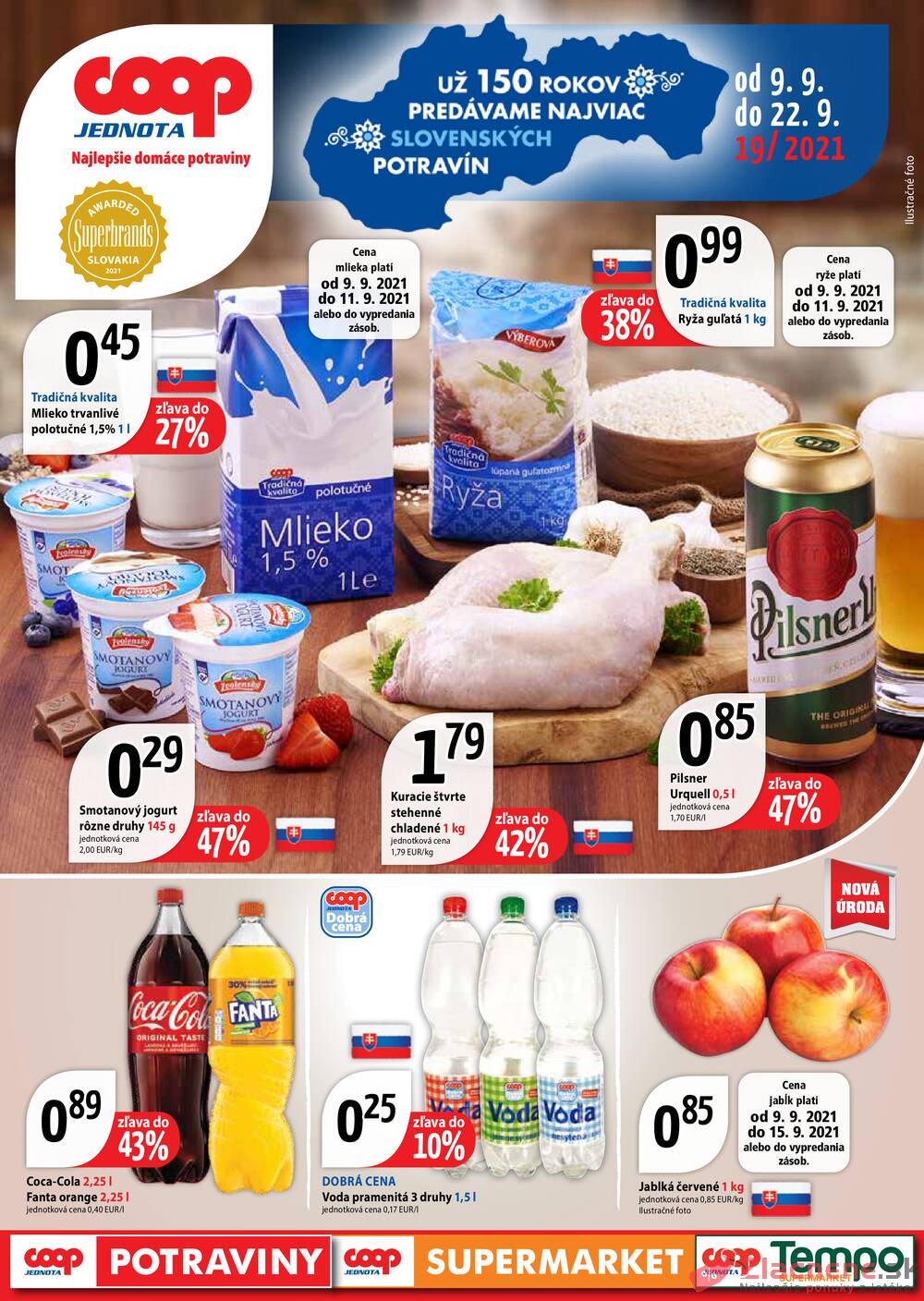 Leták COOP Jednota Slovensko - COOP Jednota Slovensko od 9.9. do 22.9.2021 - strana 1 Leták COOP Jednota Slovensko - COOP Jednota Slovensko od 9.9. do 22.9.2021 - strana 1