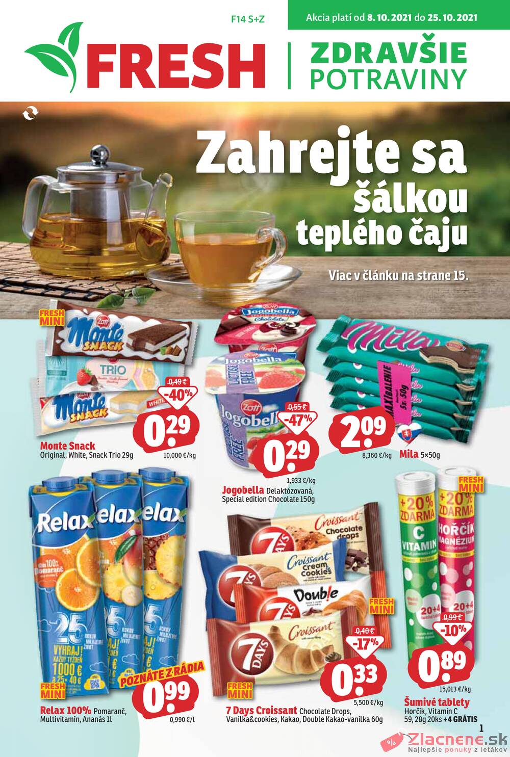 Leták Fresh - Fresh od 8.10. do 25.10.2021 - strana 1 Leták Fresh - Fresh od 8.10. do 25.10.2021 - strana 1