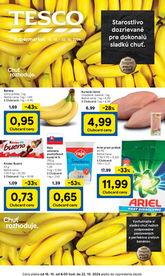 Leták Tesco supermarkety od 16.10. do 22.10.2024