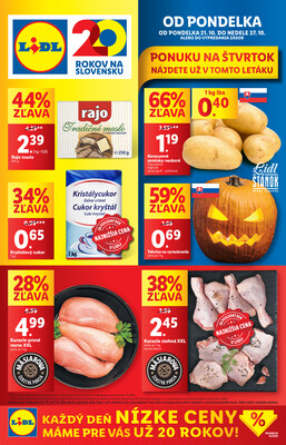 Leták Lidl Pondelok od 21.10. do 27.10.2024