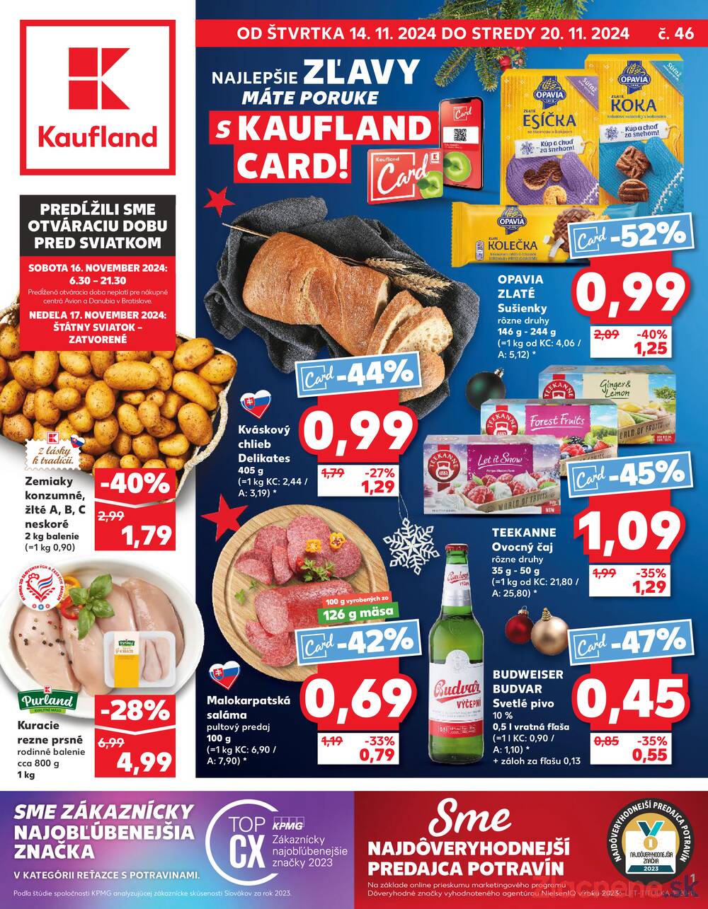 Leták Kaufland - Kaufland 14.11. - 20.11. - Kaufland Bratislava - Bory - strana 1