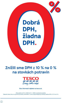 Tesco supermarkety od 2.1. do 7.1.2025