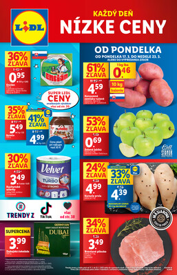 Leták Lidl Pondelok od 17.3. do 23.3.2025