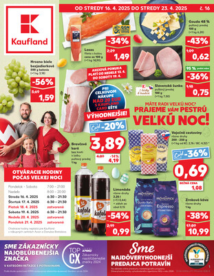 Leták Kaufland 16.4. - 23.4. - Kaufland Nové Zámky