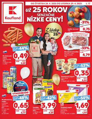 Leták Kaufland 24.4. - 29.4. - Kaufland Veľký Meder