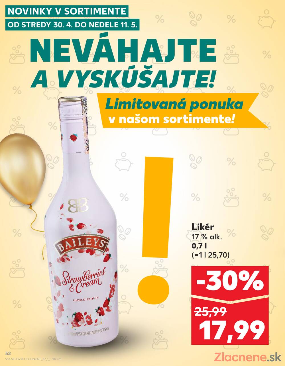 Leták Kaufland - Kaufland 30.4. - 6.5. - Kaufland Poprad - Jiřího Wolkera - strana 52
