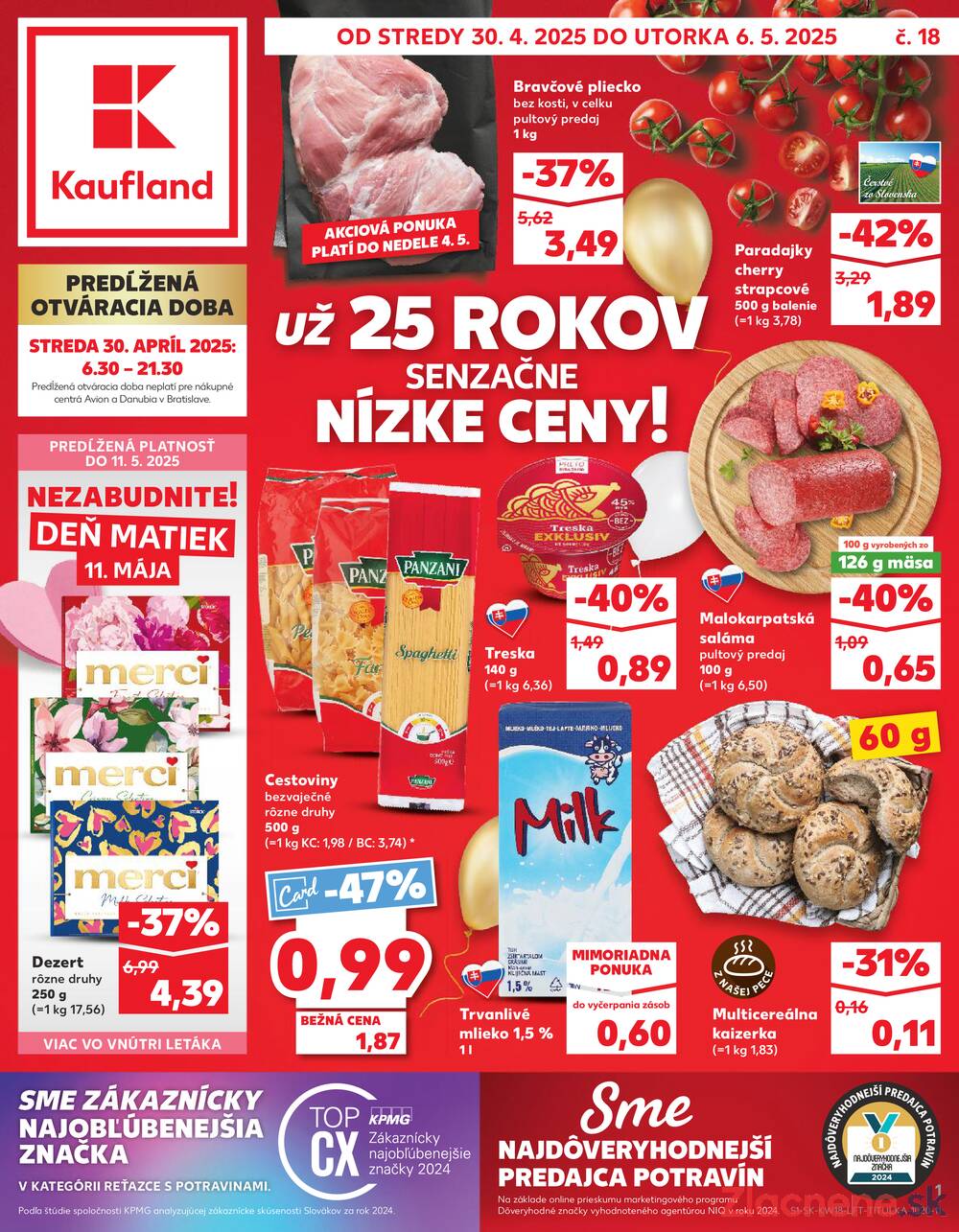 Leták Kaufland - Kaufland 30.4. - 6.5. - Kaufland Svidník - strana 1