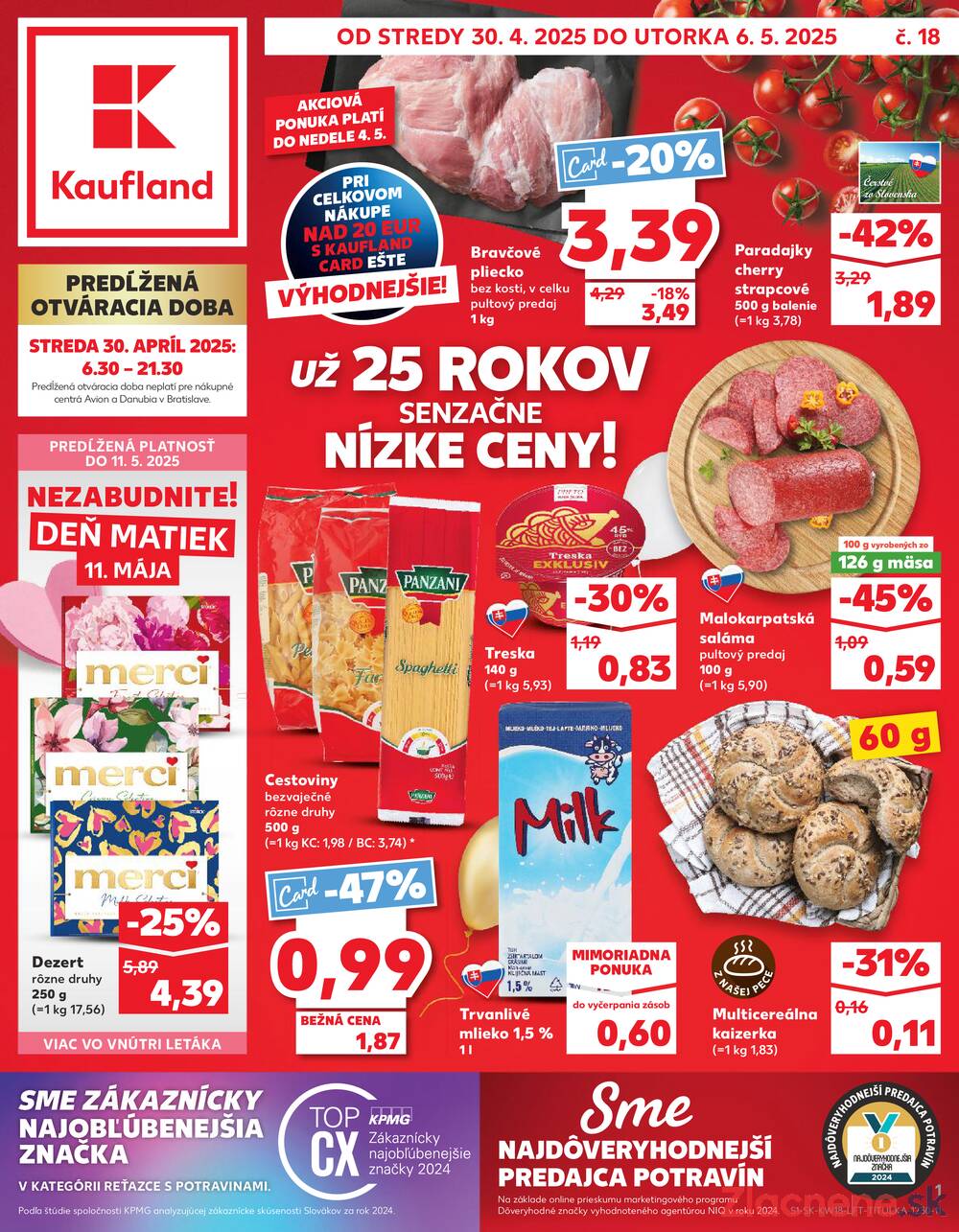 Leták Kaufland - Kaufland 30.4. - 6.5. - Kaufland Liptovský Mikuláš - strana 1
