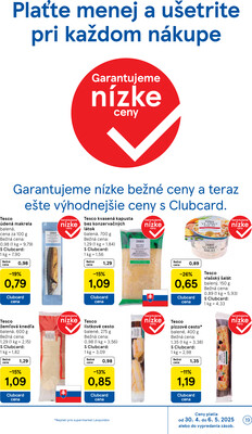 Tesco supermarkety od 30.4. do 6.5.2025