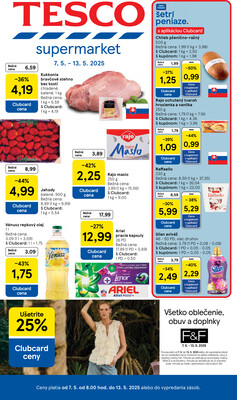 Leták Tesco supermarkety od 7.5. do 13.5.2025