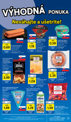 Tesco malé hypermarkety od 14.5. do 20.5.2025