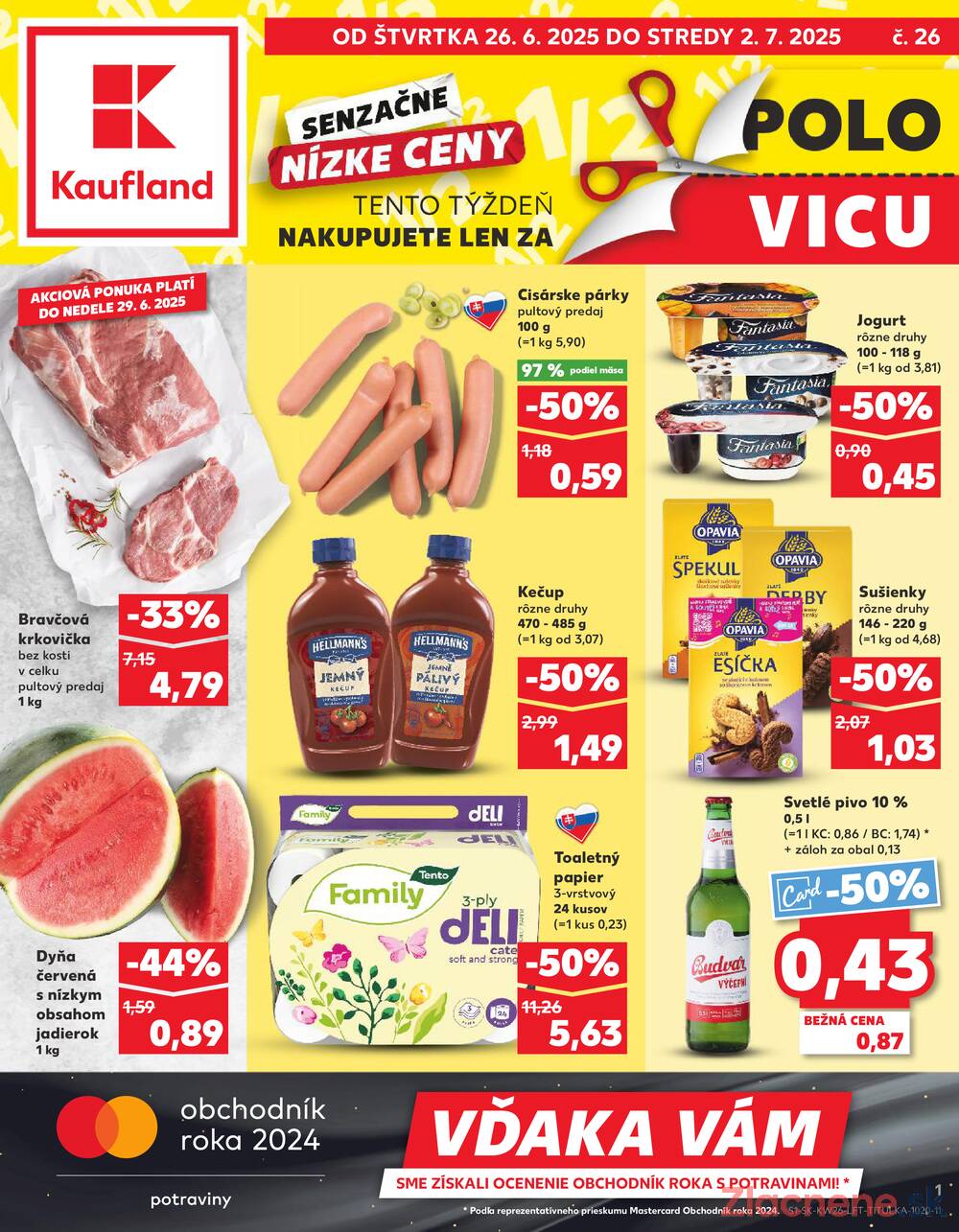 Leták Kaufland - Kaufland 26.6. - 2.7. - Kaufland  Bratislava - Zahorska Bystrica - strana 1