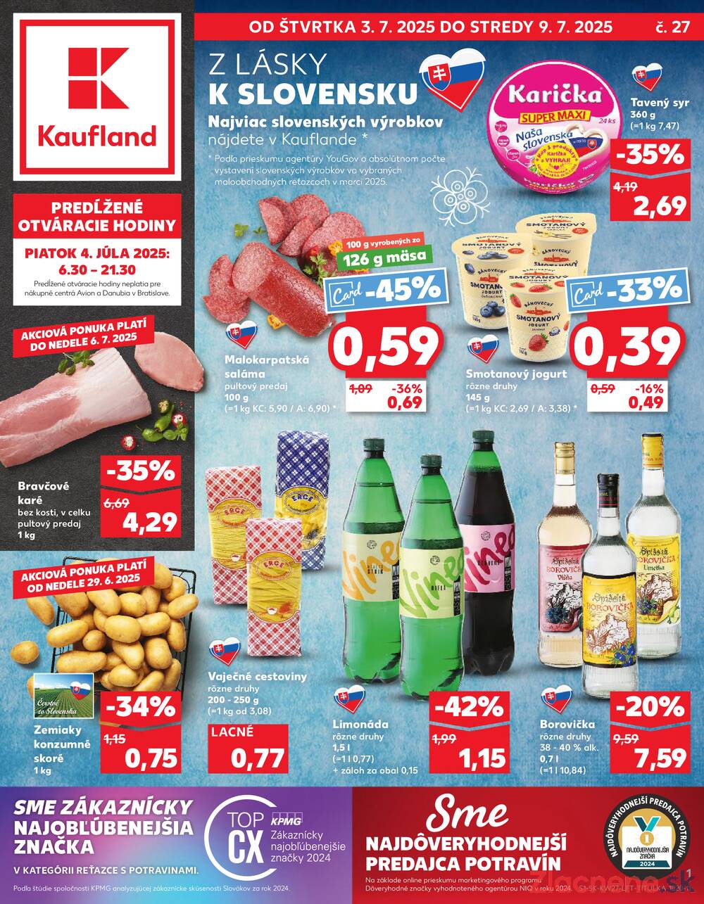 Leták Kaufland - Kaufland 3.7. - 9.7. - Kaufland Bytča - strana 1