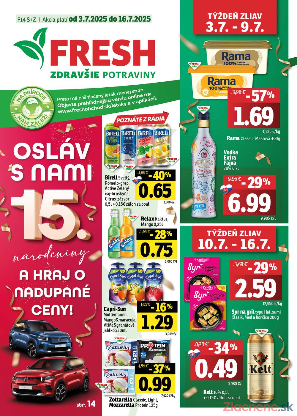 Leták Fresh - Fresh do 16.7. - strana 1