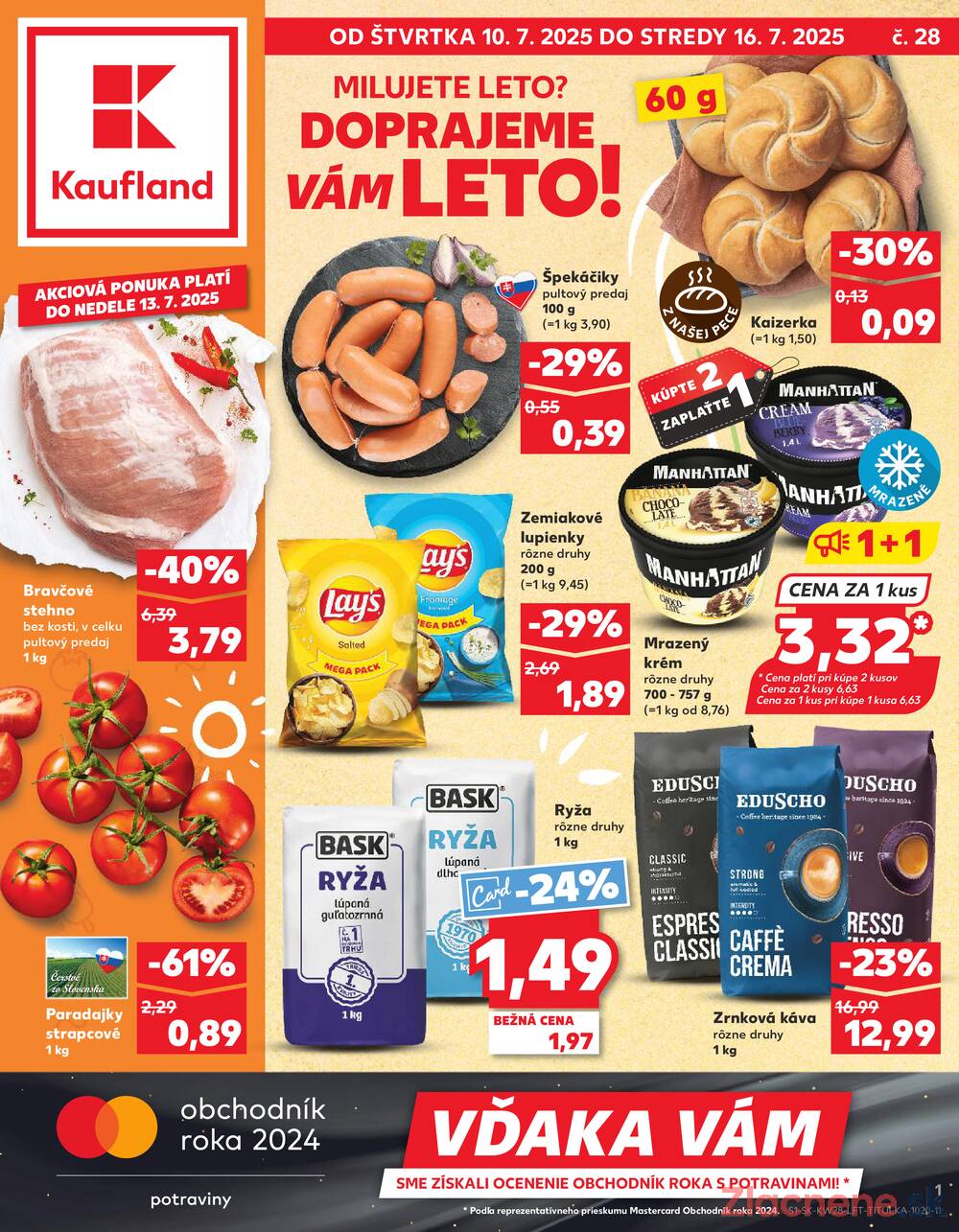 Leták Kaufland - Kaufland 10.7. - 16.7. - Kaufland Michalovce (Humenská cesta) - strana 1