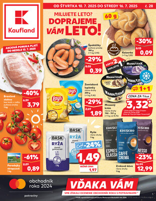 Leták Kaufland 10.7. - 16.7. - Kaufland Prešov - Sídlisko 3