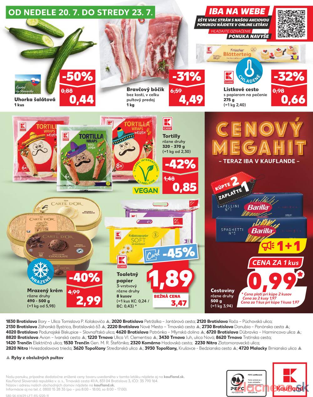 Leták Kaufland - Kaufland 17.7. - 23.7. - Kaufland Bratislava - Nové Mesto - strana 80