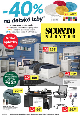 leták SCONTO nábytok