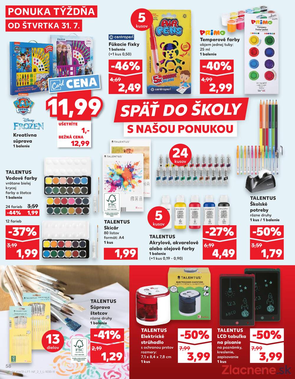 Leták Kaufland - Kaufland 31.7. - 6.8. - Kaufland Nitra - Čermáň - strana 58