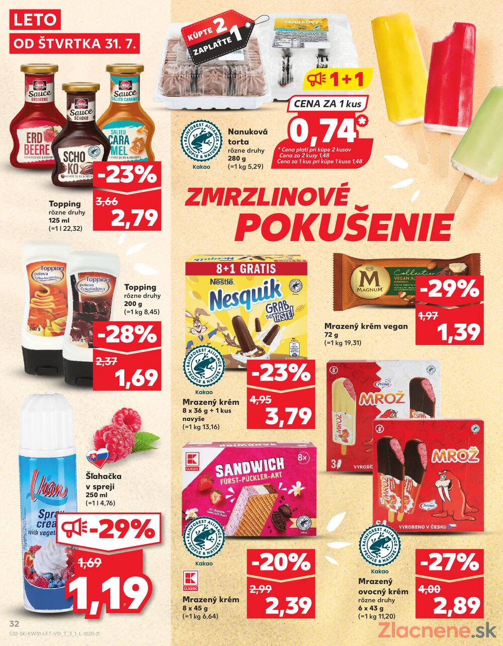 Leták Kaufland - Kaufland 31.7. - 6.8. - Kaufland (Harmincova, Bratislava - Dúbravka) - strana 32