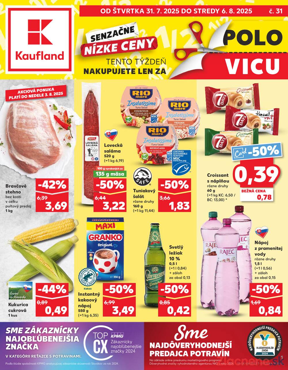 Leták Kaufland - Kaufland 31.7. - 6.8. - Kaufland Košice - Nad Jazerom - strana 1