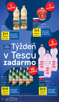 Tesco supermarkety od 30.7. do 5.8.2025