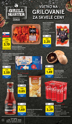 Tesco supermarkety od 30.7. do 5.8.2025