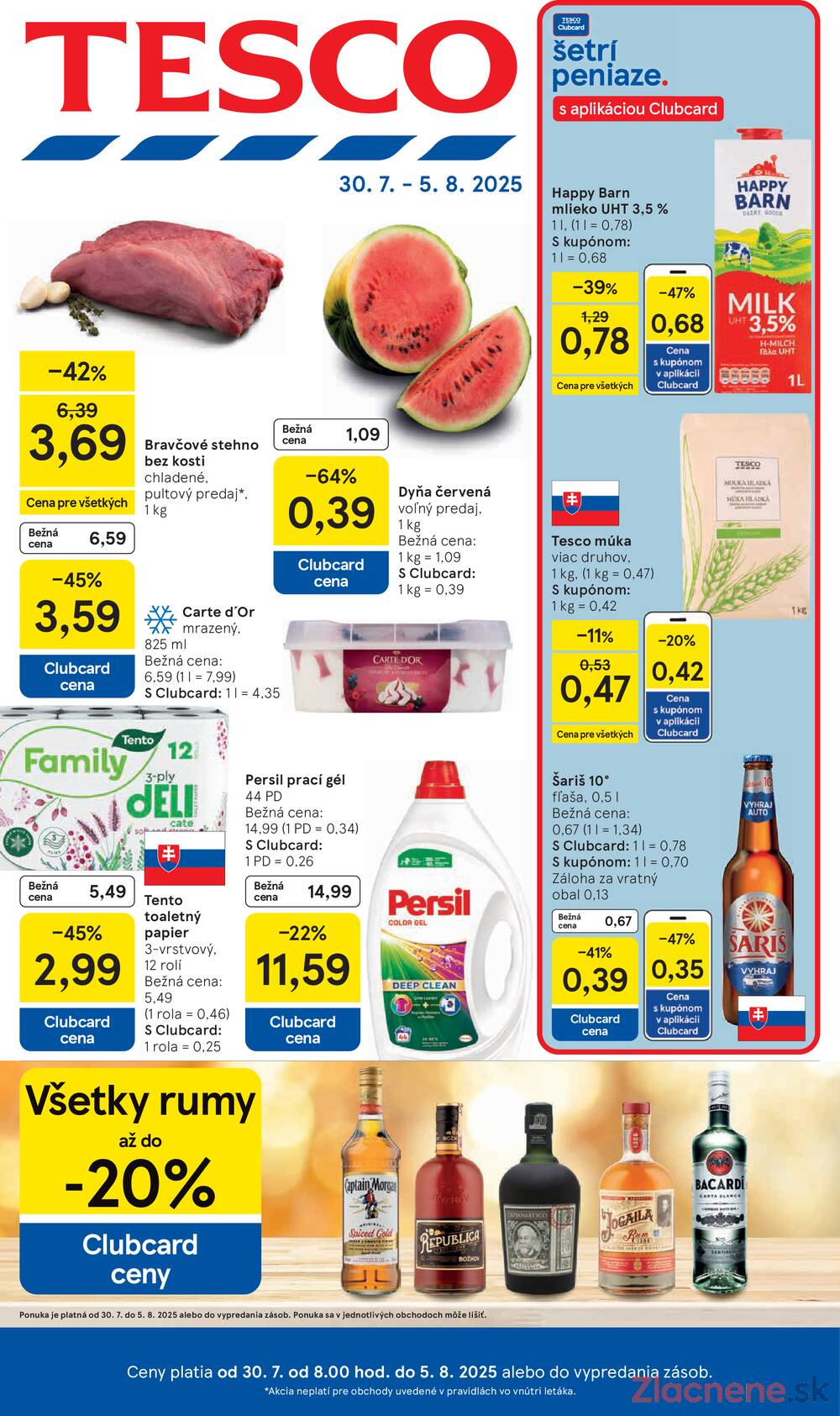Leták Tesco - Tesco malé hypermarkety od 30.7. do 5.8.2025 - strana 1 Leták Tesco - Tesco malé hypermarkety od 30.7. do 5.8.2025 - strana 1