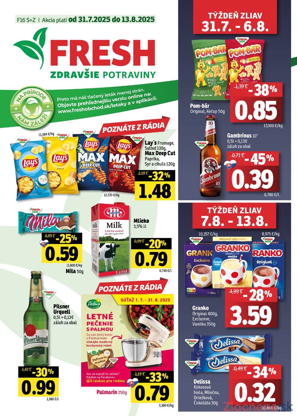 Leták Fresh - Fresh do 13.8. - strana 1