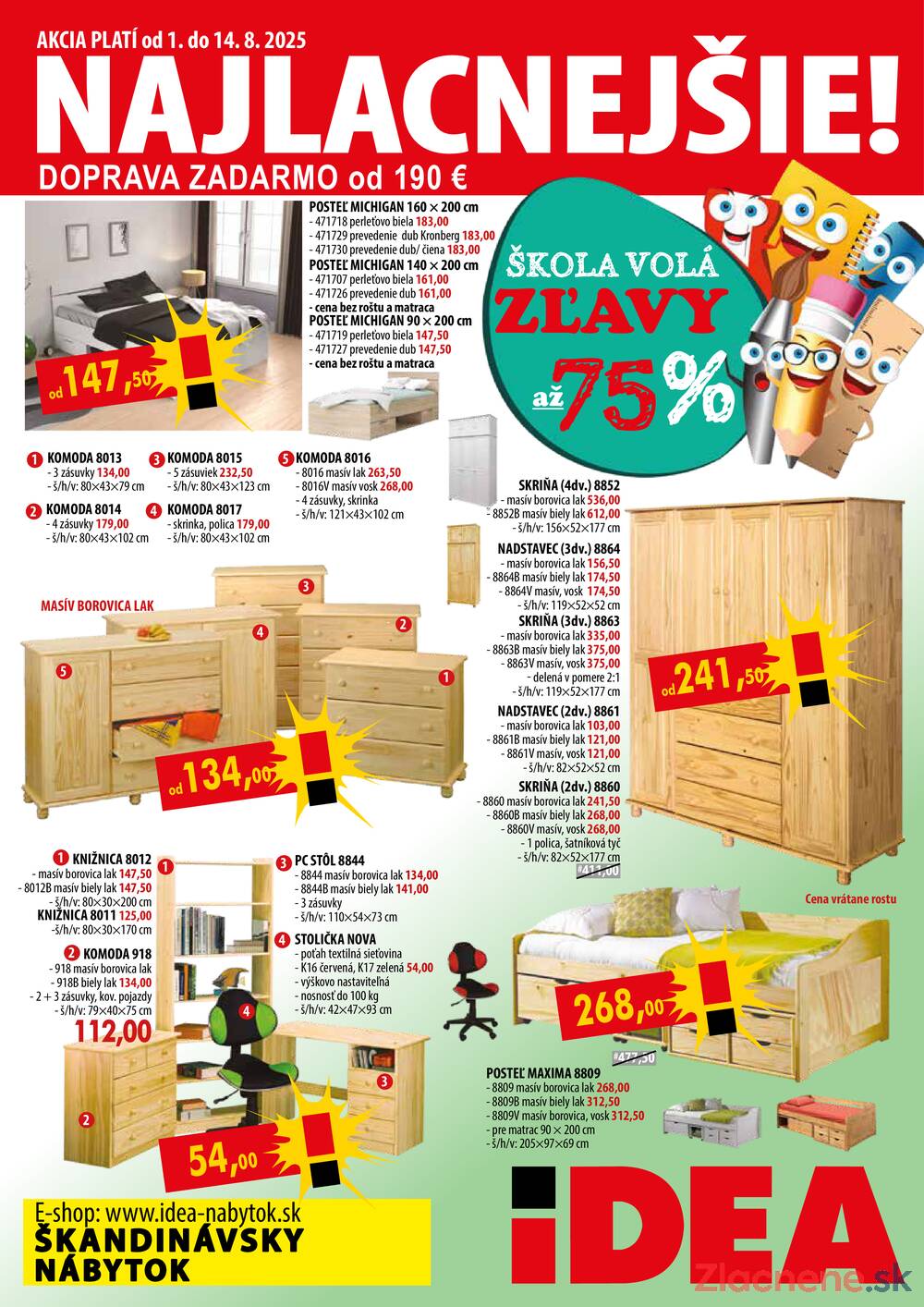 Leták IDEA nábytok - IDEA nábytok od 1.8. do 14.8.2025 - strana 1