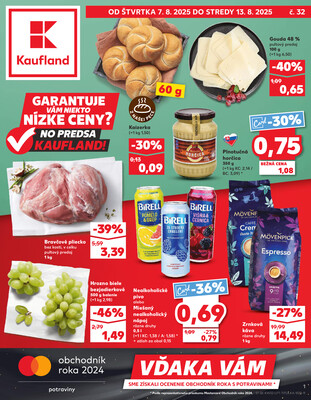 Leták Kaufland 7.8. - 13.8. - Kaufland Skalica - Mallého