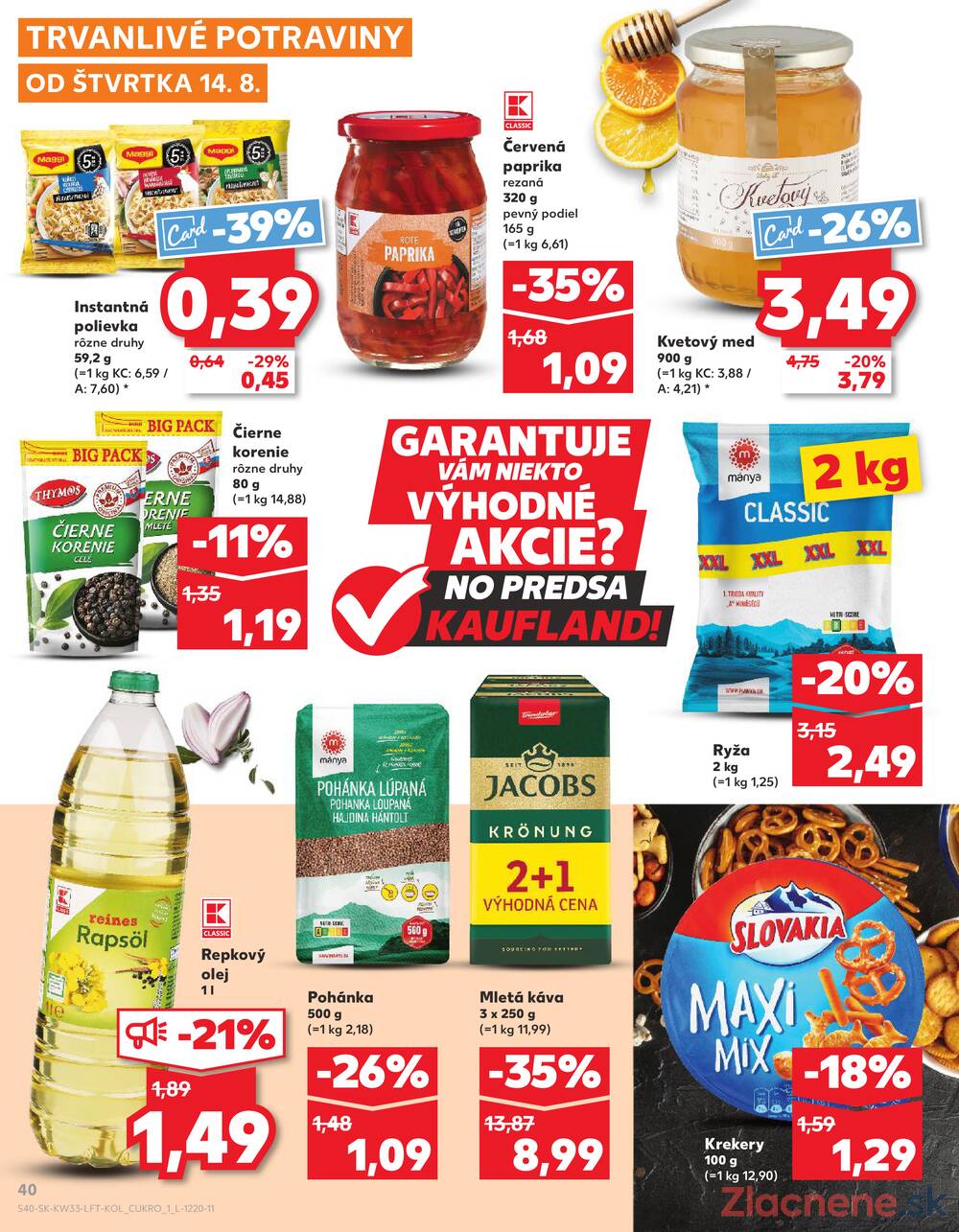 Leták Kaufland - Kaufland 14.8. - 20.8. - Bratislava-Patrónka - strana 40