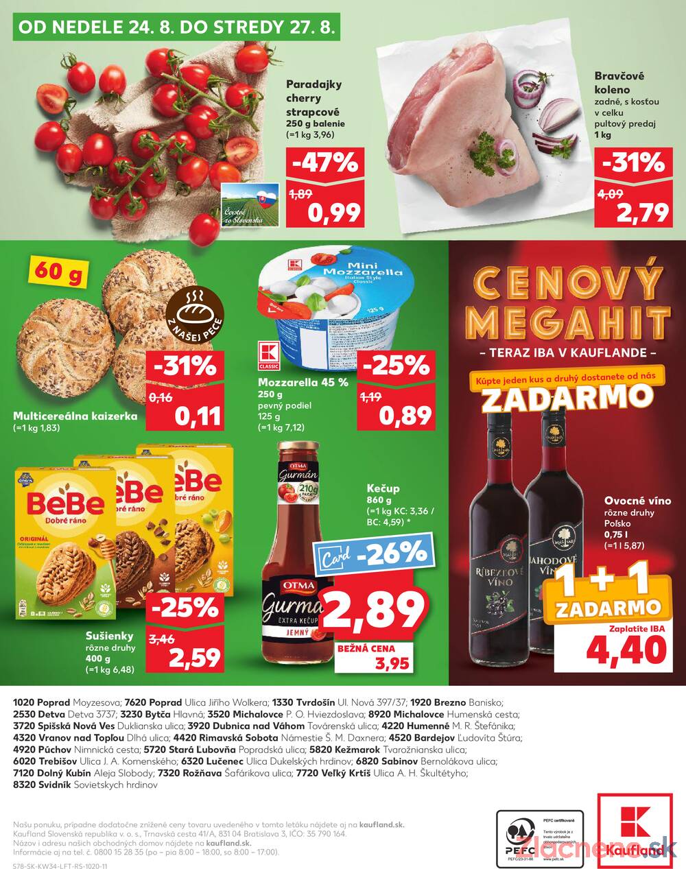 Leták Kaufland - Kaufland 21.8. - 27.8. - Kaufland Bytča - strana 78