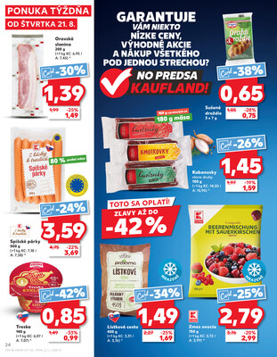 Kaufland 21.8. - 27.8. - Kaufland Humenné