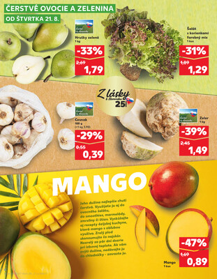 Kaufland 21.8. - 27.8. - Kaufland Vranov nad Topľou