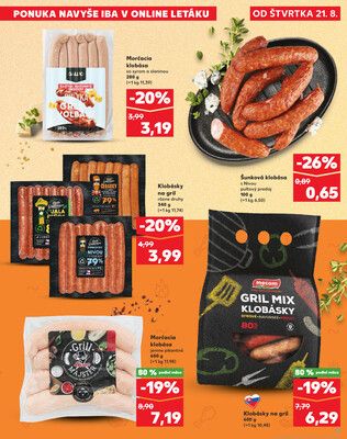 Kaufland 21.8. - 27.8. - Kaufland Vranov nad Topľou