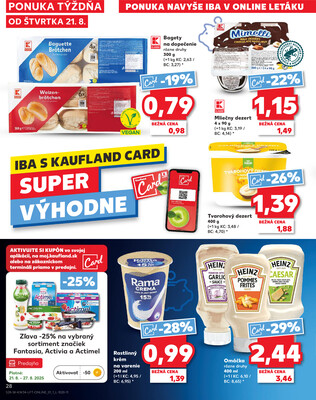 Kaufland 21.8. - 27.8. - Kaufland Vranov nad Topľou