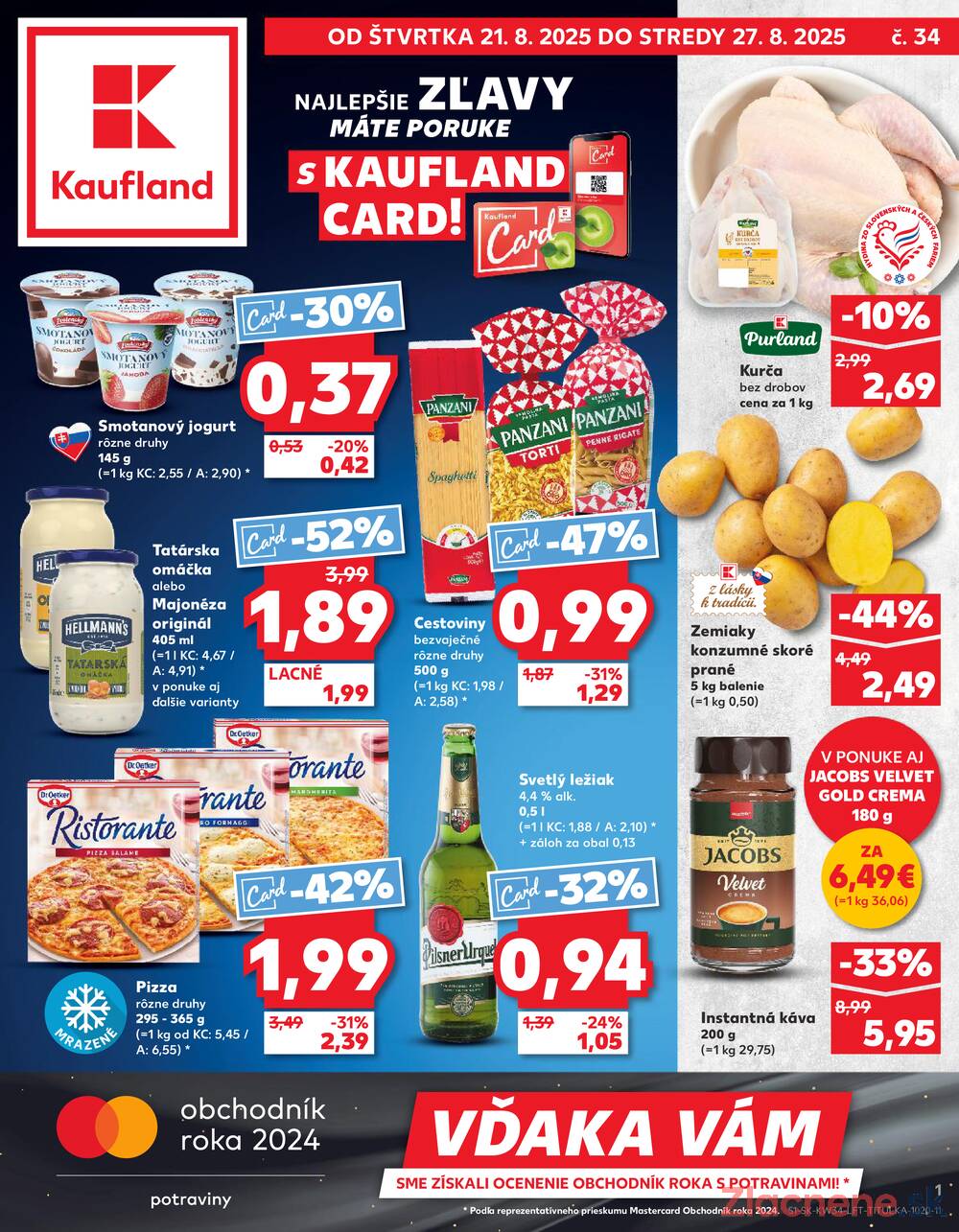 Leták Kaufland - Kaufland 21.8. - 27.8. - Kaufland Stará Ľubovňa - strana 1