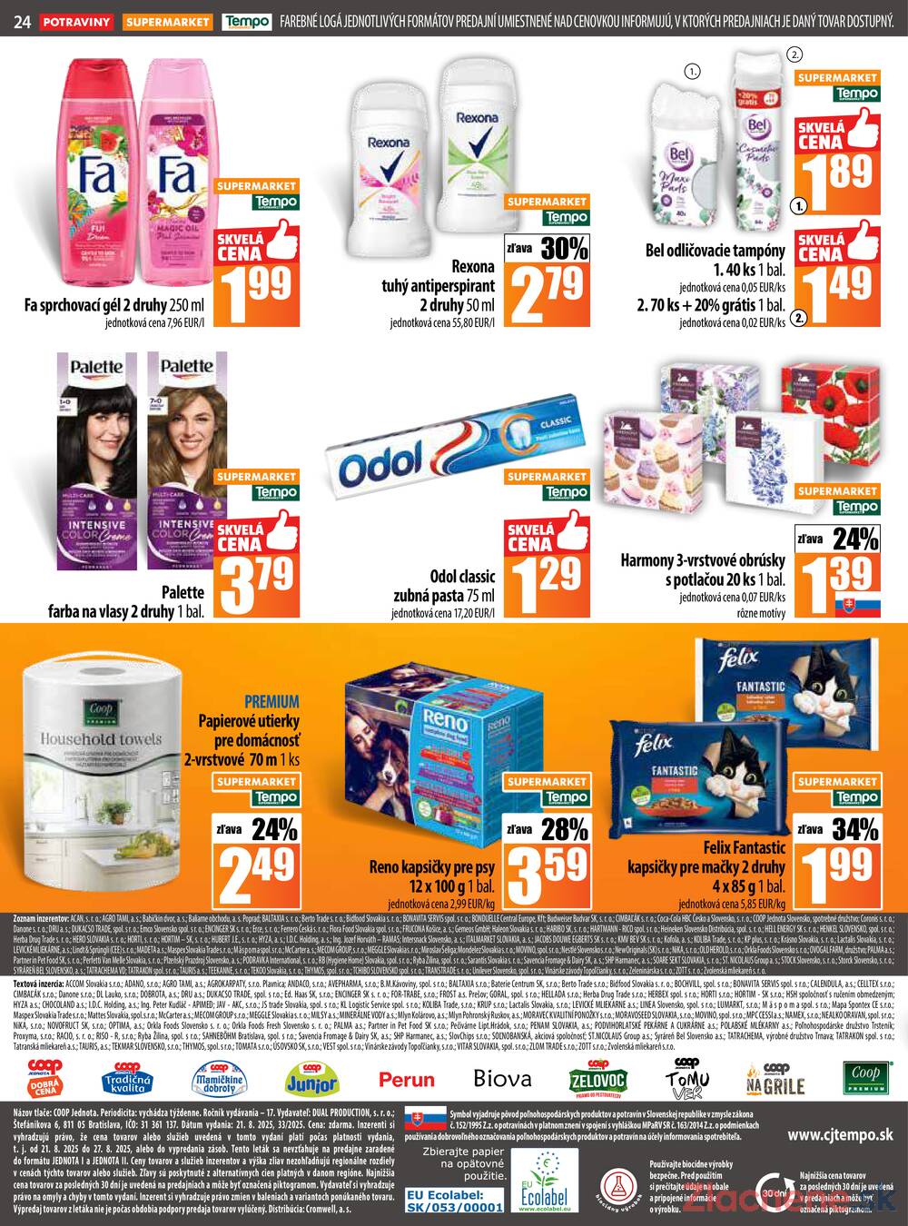 Leták COOP Jednota Slovensko - COOP do 27.8. - strana 24