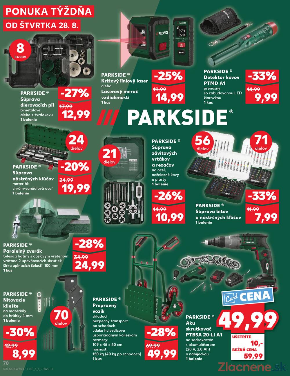 Leták Kaufland - Kaufland 28.8. - 3.9. - Kaufland Michalovce (Humenská cesta) - strana 70