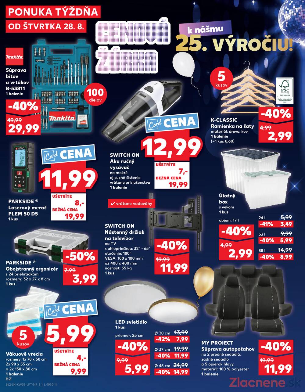 Leták Kaufland - Kaufland 28.8. - 3.9. - Kaufland Bratislava - Avion (Ivanská cesta) - strana 62