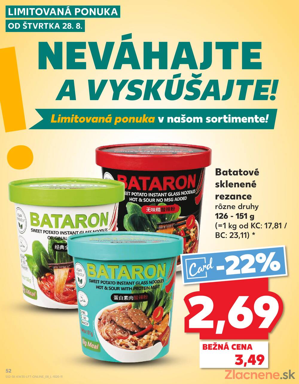 Leták Kaufland - Kaufland 28.8. - 3.9. - Kaufland Košice - Popradská  - strana 52