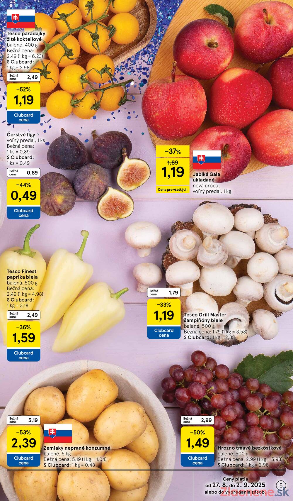 Leták Tesco - Tesco supermarkety od 27.8. do 2.9.2025 - strana 5 Leták Tesco - Tesco supermarkety od 27.8. do 2.9.2025 - strana 5