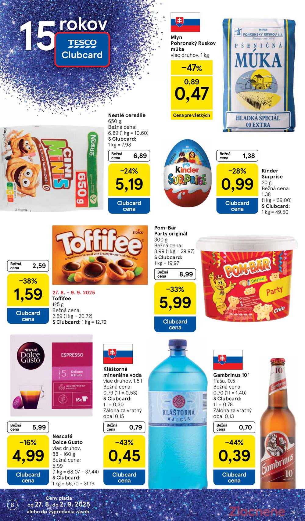 Leták Tesco - Tesco supermarkety od 27.8. do 2.9.2025 - strana 8 Leták Tesco - Tesco supermarkety od 27.8. do 2.9.2025 - strana 8