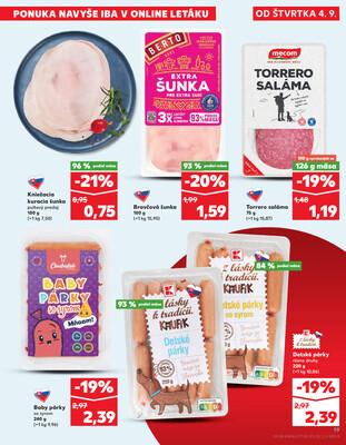 Kaufland 4.9. - 10.9. - Kaufland Dubnica nad Váhom