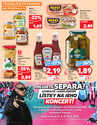 Kaufland 4.9. - 10.9. - Kaufland Poprad - Jiřího Wolkera