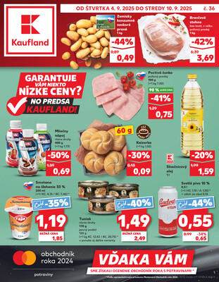 Leták Kaufland 4.9. - 10.9. - Kaufland Hlohovec