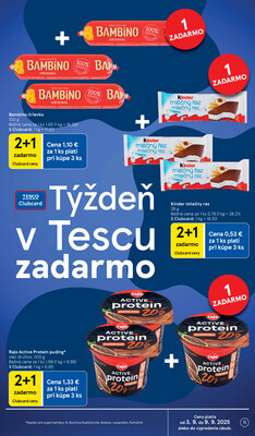 Tesco supermarkety od 3.9. do 9.9.2025