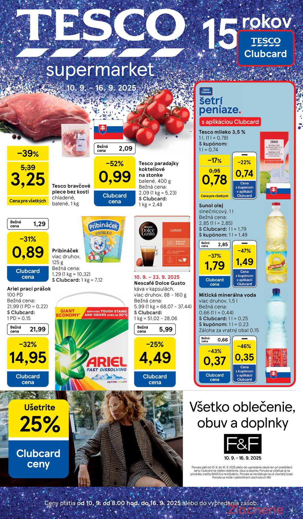 Leták Tesco - Tesco supermarkety od 10.9. do 16.9.2025 - strana 1 Leták Tesco - Tesco supermarkety od 10.9. do 16.9.2025 - strana 1